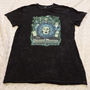 Disney's The Haunted Mansion Ghosts Black Mineral wash t-shirt Small Spooky